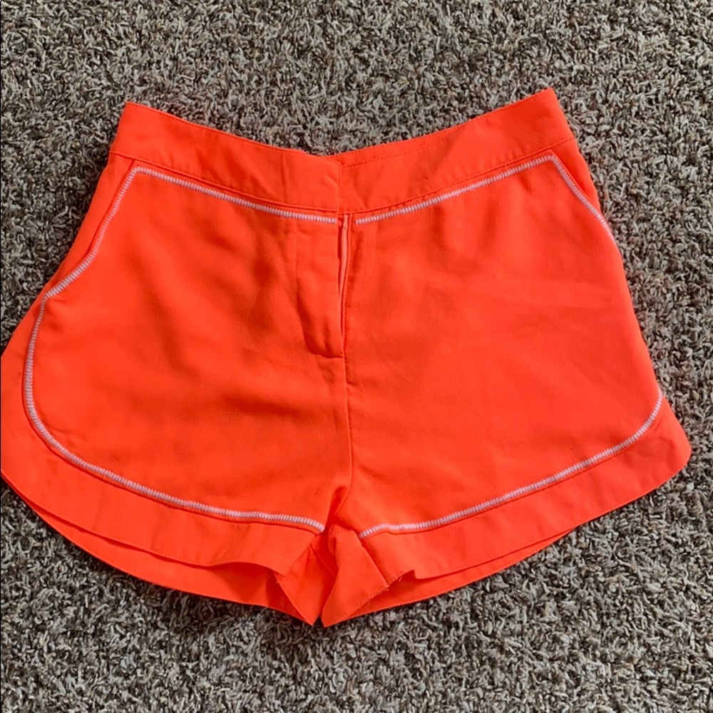 Bright orange shorts